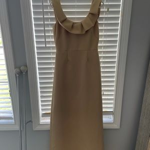 LelaRose gold bridesmaid dress